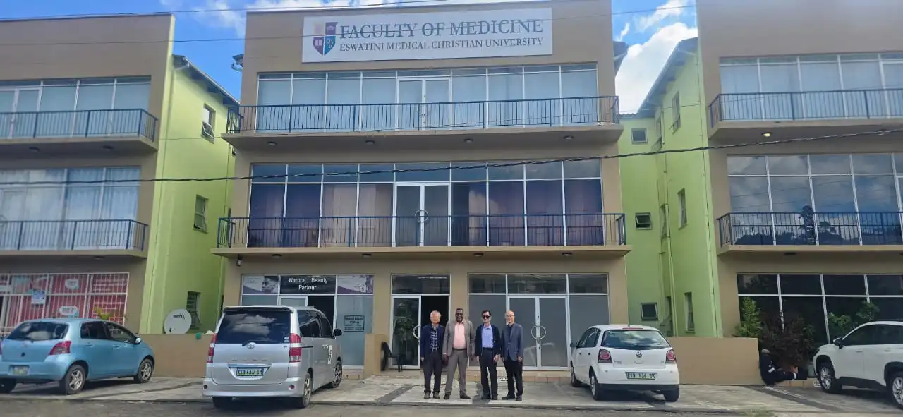 Dr Nkambule with other Doctors at Eswatini Christian Medical University - EMCU