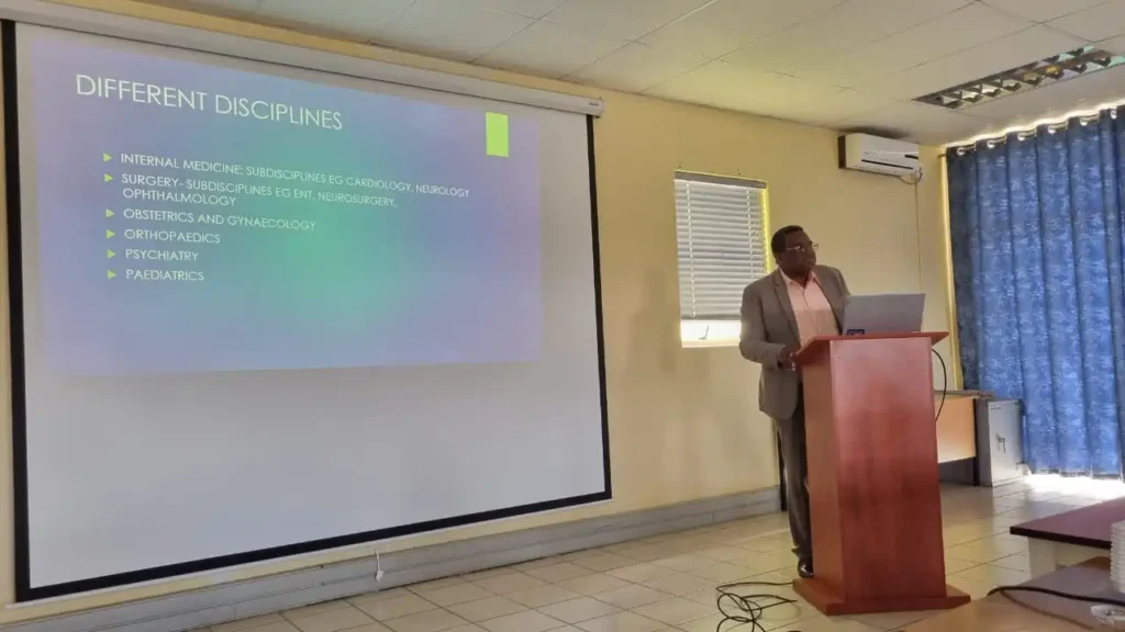 Dr Nkambule at Eswatini Christian Medical University - EMCU